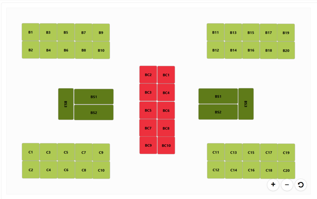 trade show seating chart