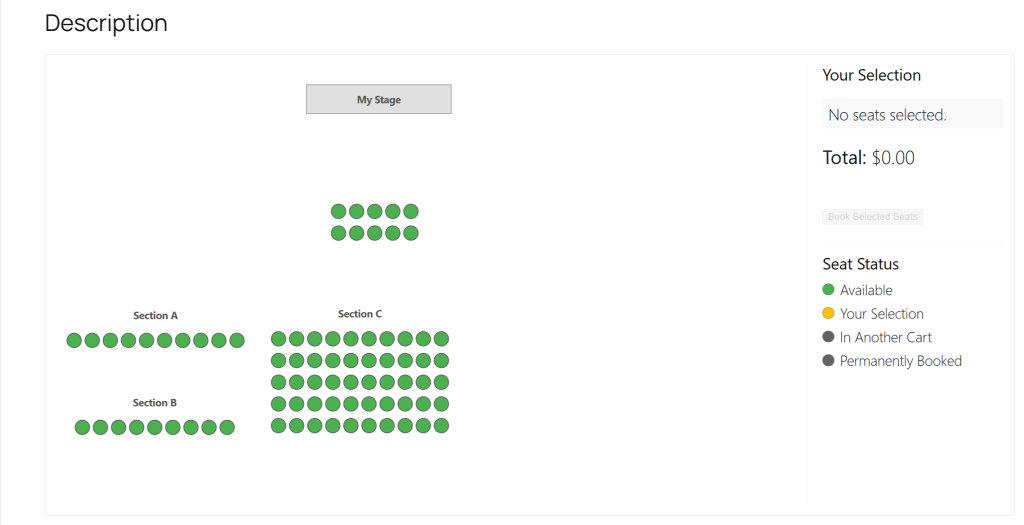theatre style seating chart