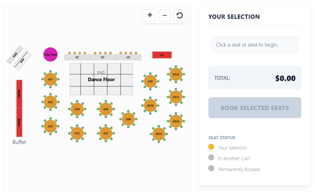 WordPress Seating Chart Plugin | Visual Seat Booking & Ticketing