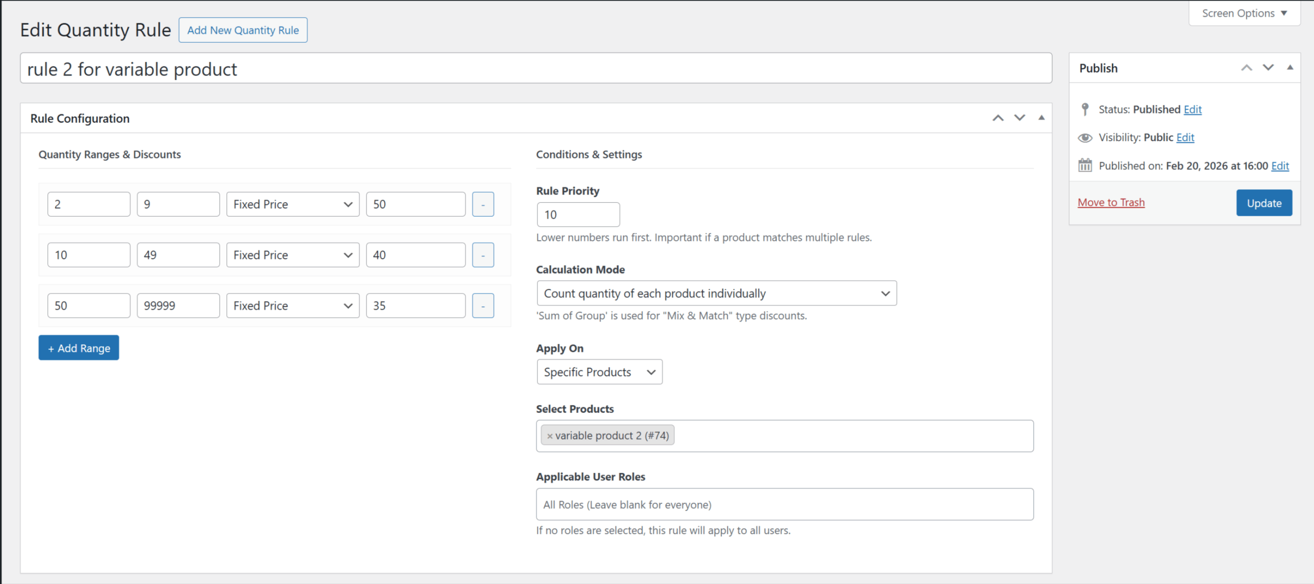 WooCommerce Wholesale Pricing