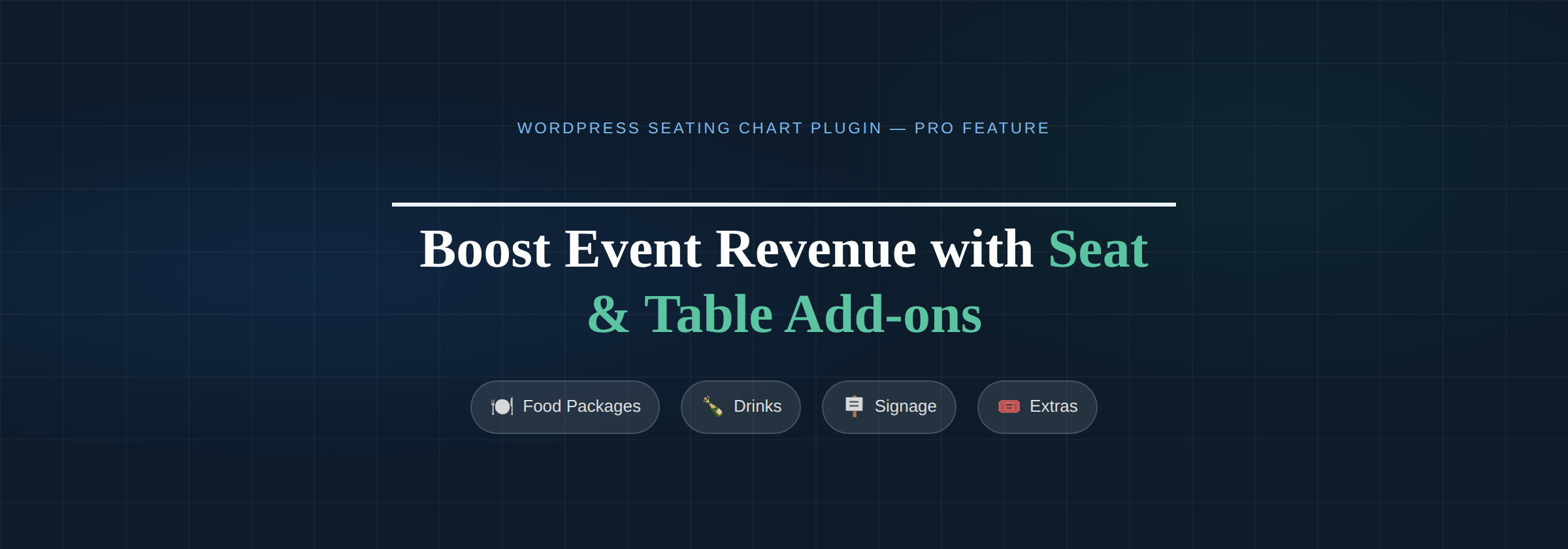 Seat & Table Add-ons for WordPress Events | Live Event Seating