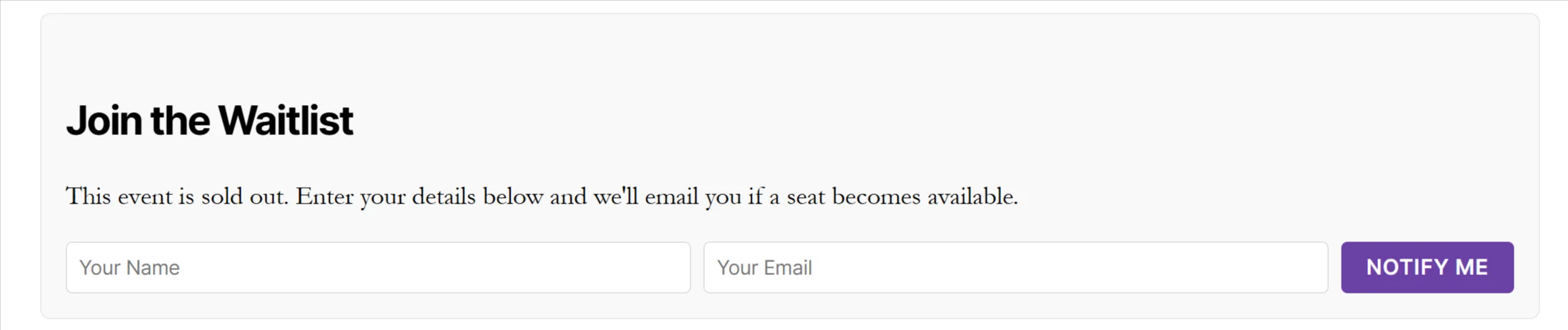 Waitlist & Waiting List System