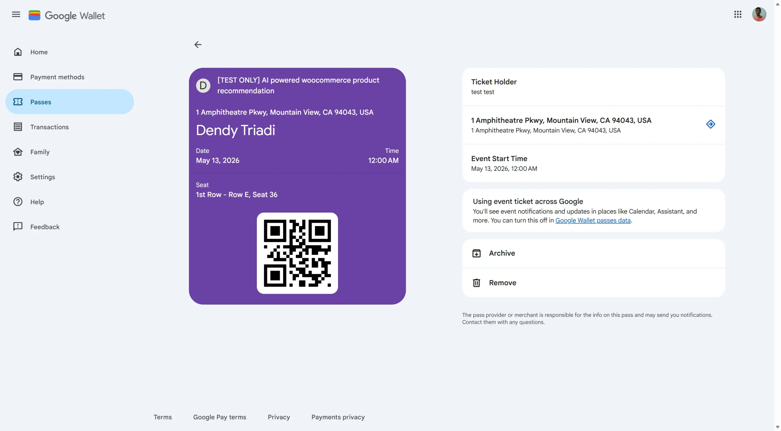 Apple Wallet & Google Wallet Pass