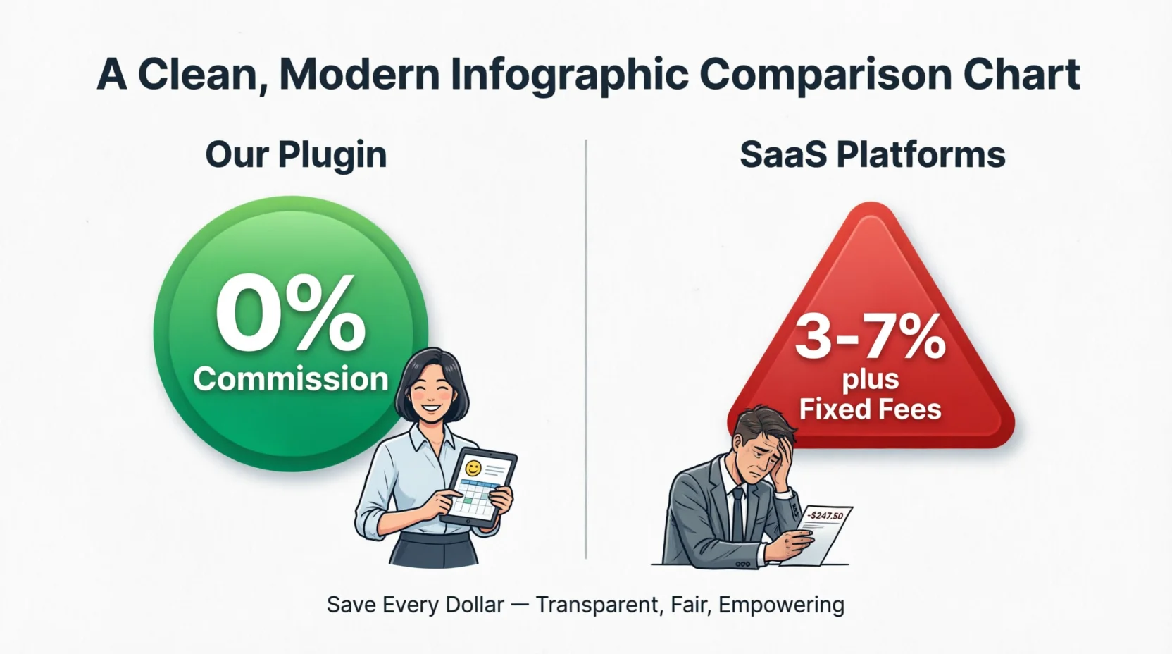 WordPress seating chart plugin zero commission fees comparison with other ticketing platforms