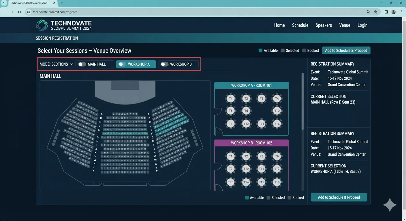 conference seating chart plugin