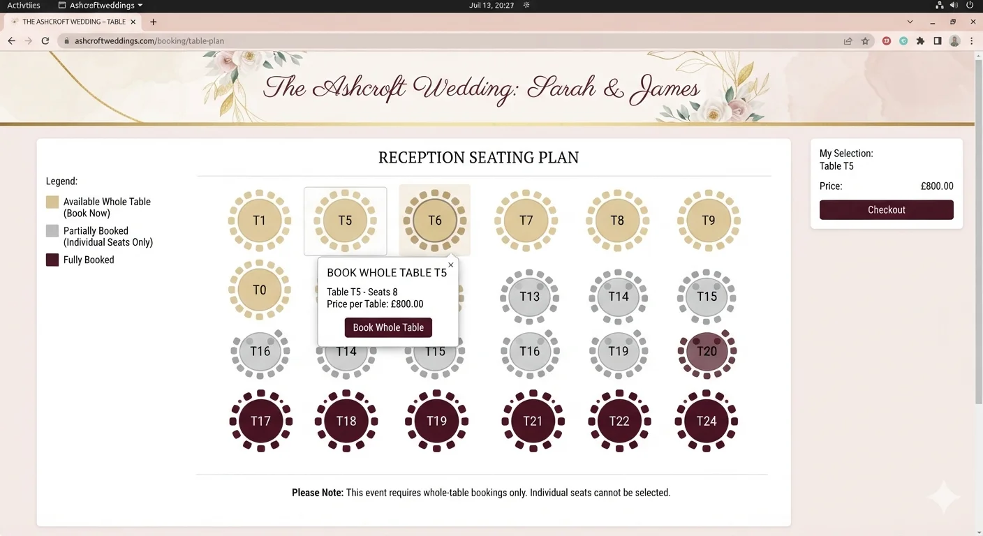wedding seating chart plugin